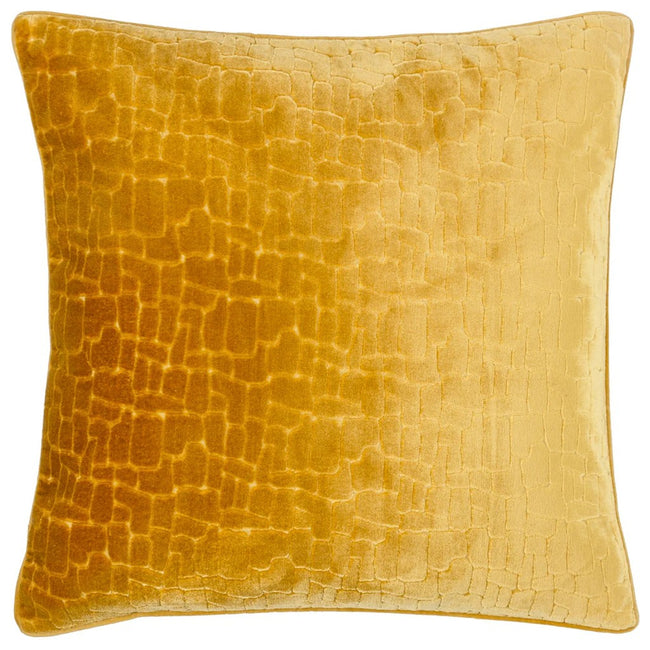 Mustard - Front - Paoletti Bloomsbury Velvet Cushion Cover