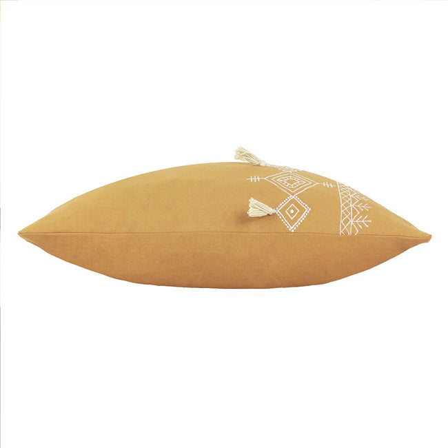 Mustard - Side - Furn Pritta Tassel Cushion Cover