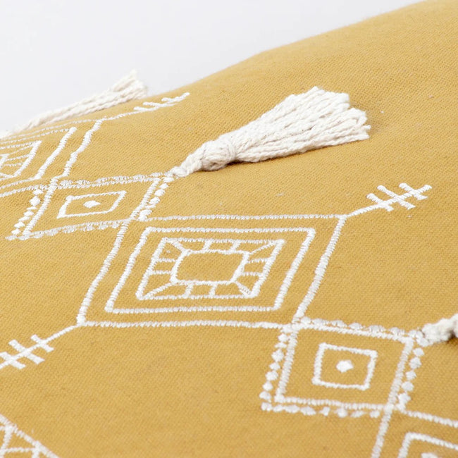 Mustard - Lifestyle - Furn Pritta Tassel Cushion Cover