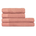Blush - Front - Furn Textured Cotton Towel Bale Set (Pack of 4)