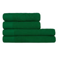 Dark Green - Front - Furn Textured Cotton Towel Bale Set (Pack of 4)