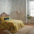 Ochre - Front - EW By Edinburgh Weavers Morton Contrast Piping Sateen Floral Duvet Cover Set