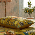 Ochre - Side - EW By Edinburgh Weavers Morton Contrast Piping Sateen Floral Duvet Cover Set