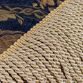 Navy-Gold - Back - Paoletti Shiraz Traditional Jacquard Throw
