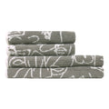 Grey - Front - Furn Everybody Abstract Cotton Towel Bale Set (Pack of 4)