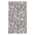 Grey - Back - Furn Everybody Abstract Cotton Towel Bale Set (Pack of 4)