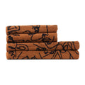 Pecan - Front - Furn Everybody Abstract Cotton Towel Bale Set (Pack of 4)