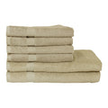 Oatmeal - Front - The Linen Yard Loft Combed Cotton Towel Bale Set (Pack of 6)
