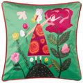 Green - Front - Kate Merritt Flower Girl Illustration Cushion Cover