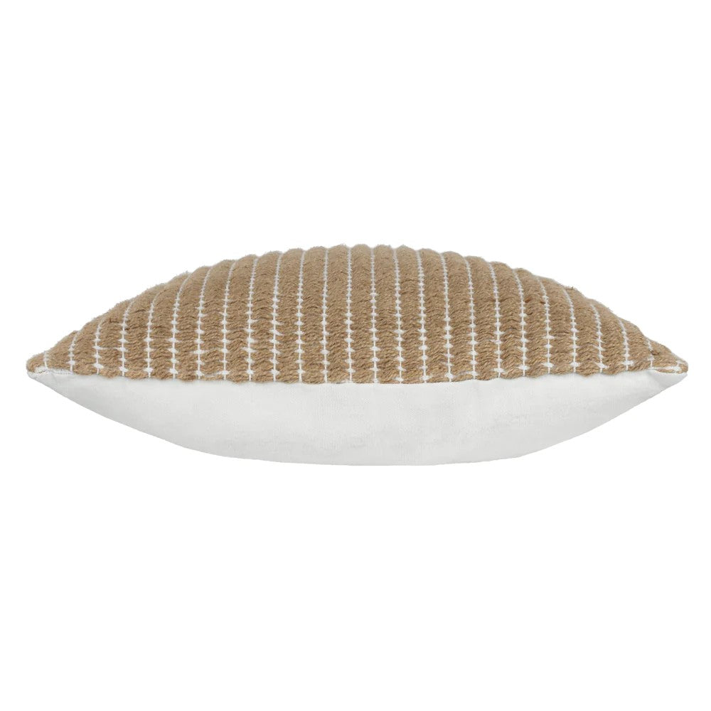 Natural - Side - Yard Weaves Woven Striped Cushion Cover