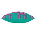Turquoise-Purple - Side - Heya Home Archie Tufted Cushion Cover