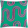 Turquoise-Purple - Front - Heya Home Archie Tufted Cushion Cover
