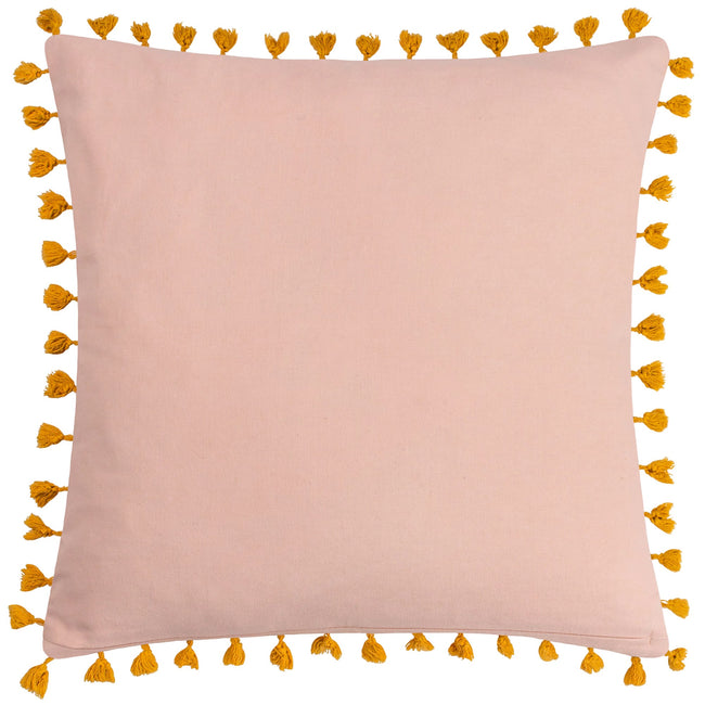Coral - Back - Furn Chamae Tassel Floral Cushion Cover