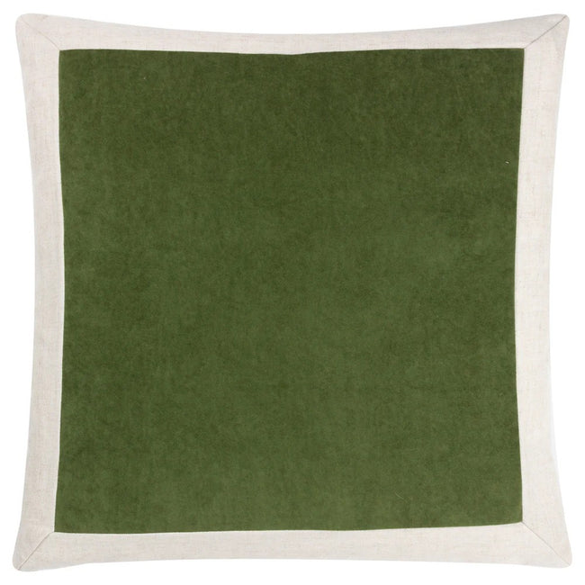 Olive - Front - Yard Auden Velvet Linen Cushion Cover