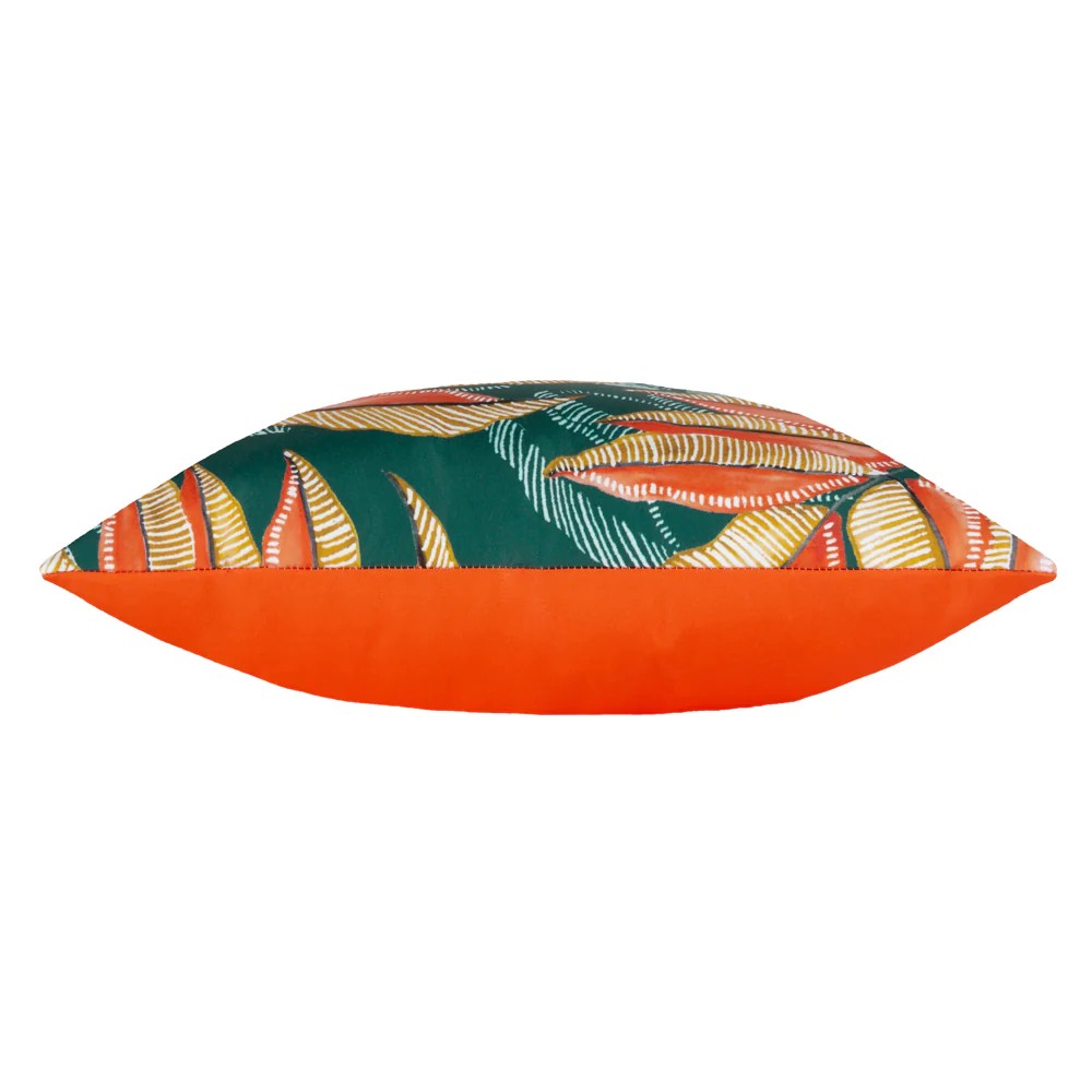 Teal - Side - Wylder Ebon Wilds Akia Reversible Cushion Cover