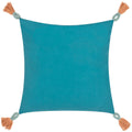 Blue - Back - Wylder Adeline Tassel Floral Cushion Cover