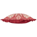 Redcurrant - Side - Paoletti Kirkton Pleated Floral Cushion Cover