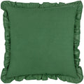 Bottle Green - Back - Paoletti Kirkton Pleated Floral Cushion Cover