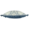 French Blue - Side - Paoletti Kirkton Pleated Floral Cushion Cover