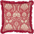 Redcurrant - Front - Paoletti Kirkton Pleated Floral Cushion Cover