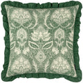 Bottle Green - Front - Paoletti Kirkton Pleated Floral Cushion Cover
