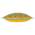 Ochre-Marine - Side - Paoletti Casa Embroidered Cushion Cover