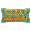 Ochre-Marine - Front - Paoletti Casa Embroidered Cushion Cover