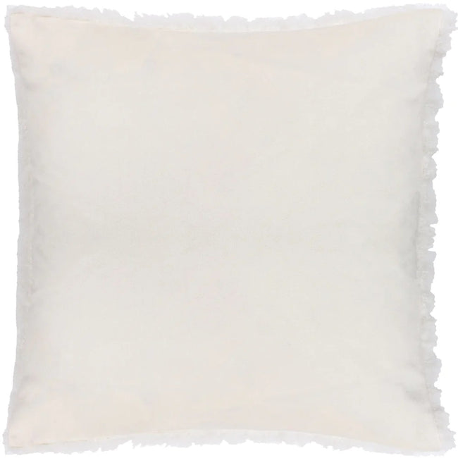 Dreamy Cream - Back - Heya Home Faux Fur Fluff Ball Cushion Cover