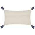 Multicoloured-Blue - Back - Wylder Posies Tassel Floral Cushion Cover