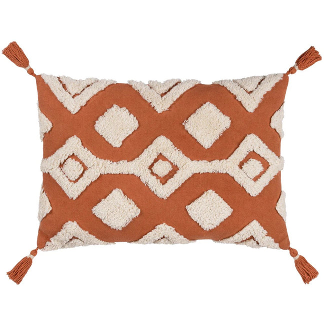 Brick - Front - Furn Dharma Tufted Cushion Cover