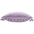 Lilac - Side - Furn Dora Pom Pom Velvet Rectangular Cushion Cover