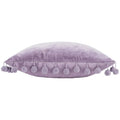 Lilac - Side - Furn Dora Pom Pom Velvet Rectangular Cushion Cover