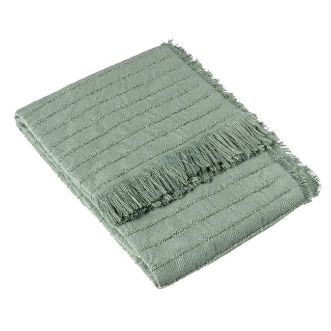 Eucalyptus - Front - Furn Hazie Woven Linear Fringe Throw
