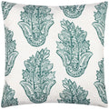 Teal - Back - Paoletti Kalindi Paisley Outdoor Cushion Cover