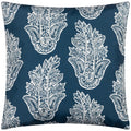 Navy - Front - Paoletti Kalindi Paisley Outdoor Cushion Cover