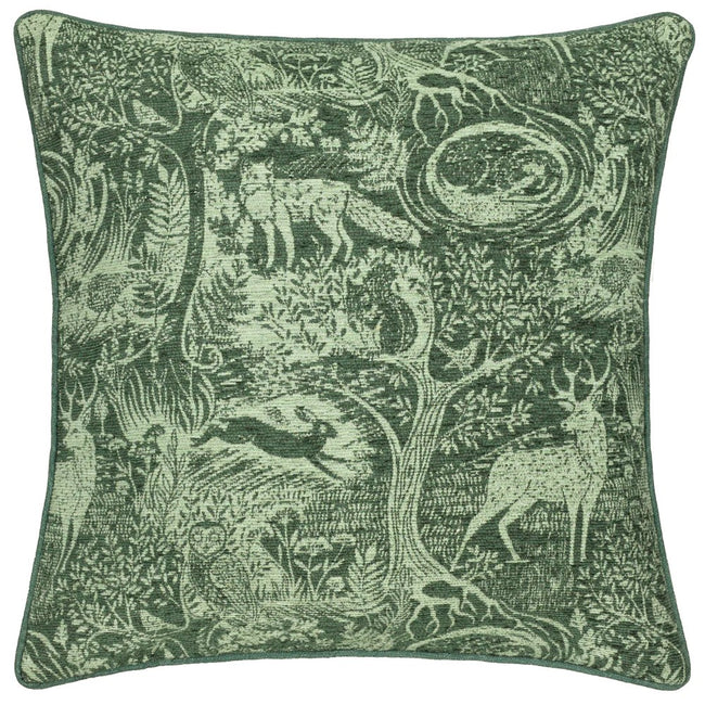 Emerald - Front - Furn Winter Woods Chenille Animals Cushion Cover