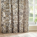 Natural - Side - Wylder Jacquard Pomegranate Floral Pencil Pleat Curtains