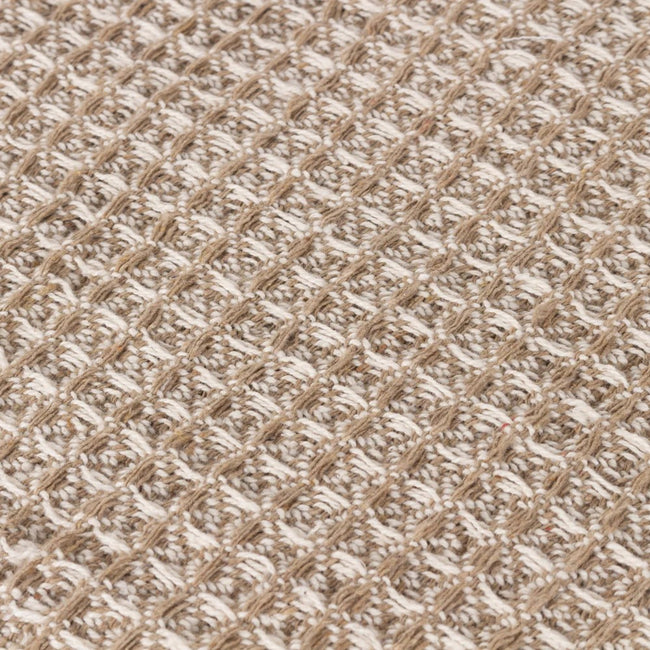 Biscuit - Back - Yard Lorne Waffle Fringed Throw
