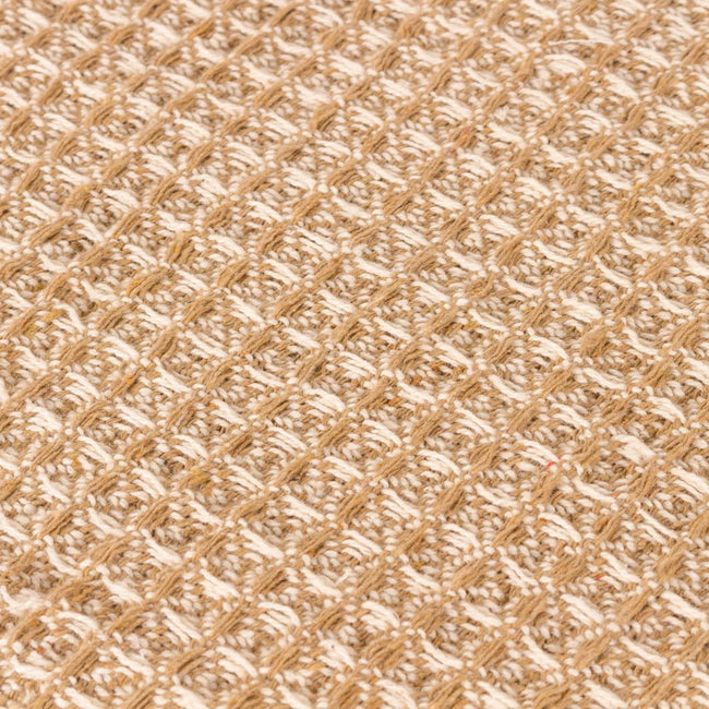 Honey - Back - Yard Lorne Waffle Fringed Throw