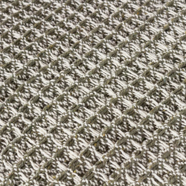 Lichen - Back - Yard Lorne Waffle Fringed Throw