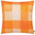 Orange - Front - Evans Lichfield Checked Outdoor Cushion Cover