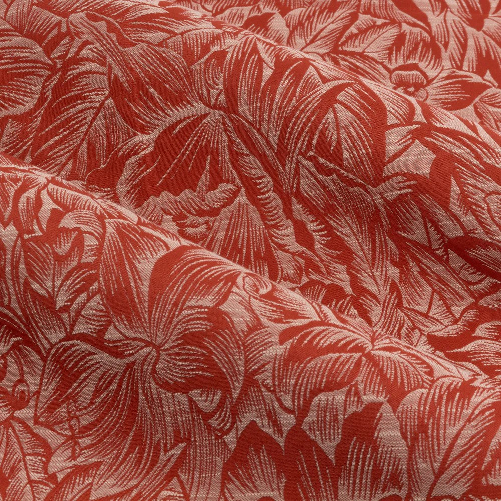 Brick - Lifestyle - Wylder Nature Grantley Jacquard Pencil Pleat Curtains