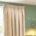 Natural - Back - Wylder Nature Grantley Jacquard Pencil Pleat Curtains