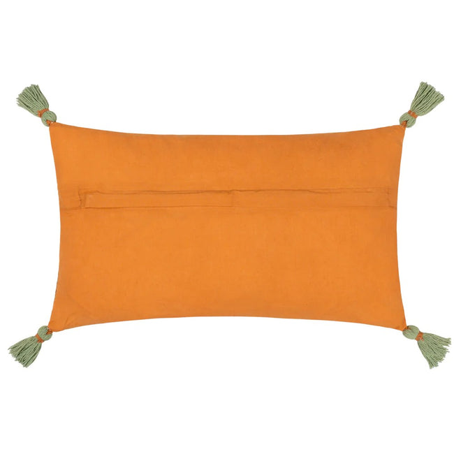Yellow - Back - Wylder Charais Tassel Floral Cushion Cover