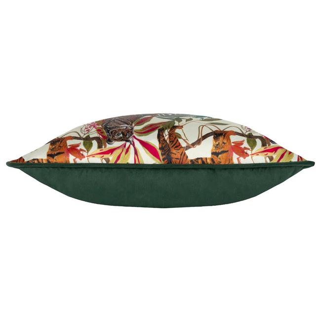 Ivory - Side - Wylder Kali Piped Tiger Cushion Cover