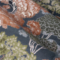 Navy - Pack Shot - Wylder Woodlands Jacquard Floral Eyelet Curtains