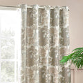 Natural - Lifestyle - Wylder Woodlands Jacquard Floral Eyelet Curtains