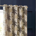 Natural - Side - Wylder Galapagos Jacquard Eyelet Curtains