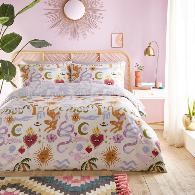 Multicoloured - Front - Furn Alchemy Abstract Duvet Cover Set