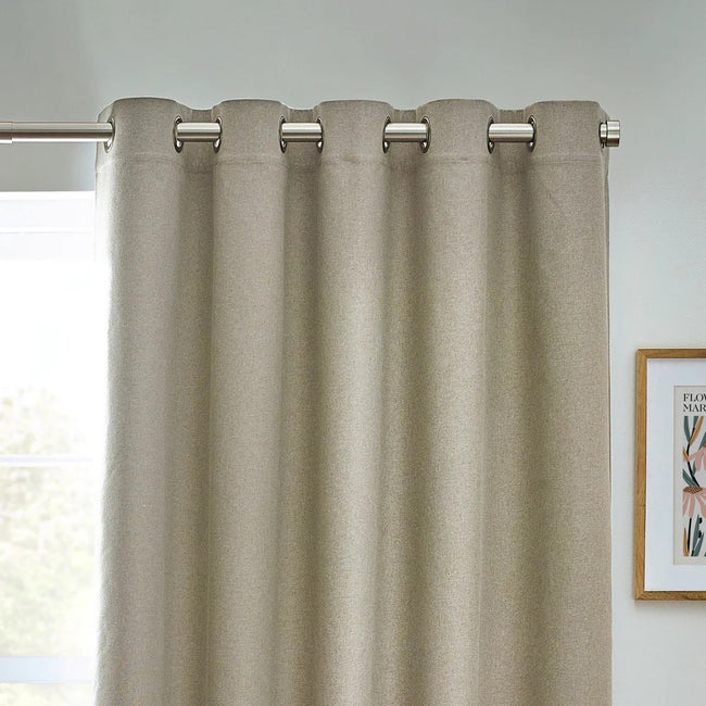 Natural - Back - Furn Dawn Eyelet Curtains